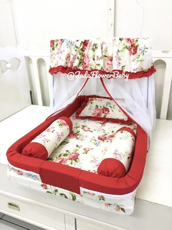 Kasur Bayi Red Flower